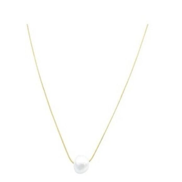 Tarnish Resistant Freshwater Pearl Chain Necklace - Picture 3 of 3